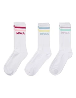 Impala Stripe Socks 3-Pack In Multi