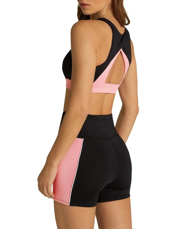 The Club Adjustable Zip Medium Impact Sports Bra In Black 3 The Club Adjustable Zip Medium Impact Sports Bra In Black - Image 3