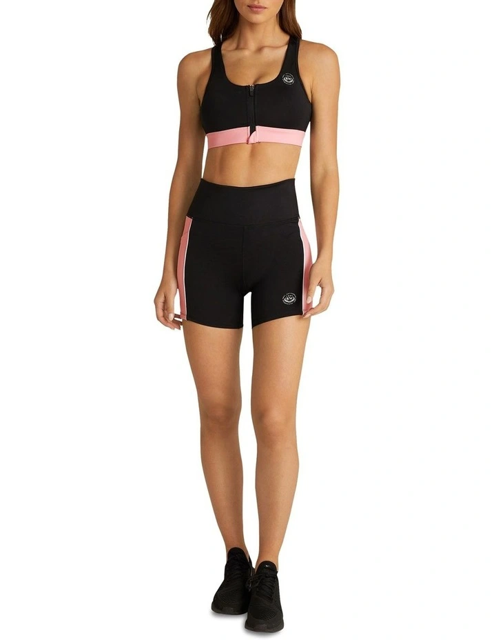 The Club Adjustable Zip Medium Impact Sports Bra In Black 5 The Club Adjustable Zip Medium Impact Sports Bra In Black - Image 5