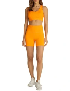 Blaze Pocket High Rise Bike Shorts In Orange -Myer Clothing Shop 960389650 5 720x928