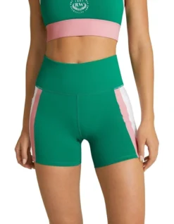 The Club High Rise Pocket Bike Shorts In Green