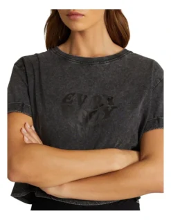 Logo Crop Tee In Grey -Myer Clothing Shop 960395230 4 720x928