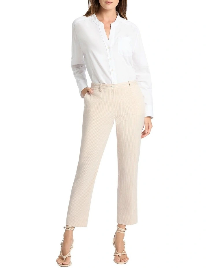 Lila Stripe Pant In Beige 2 Lila Stripe Pant In Beige - Image 2