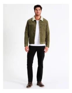 Carson Cord Shepra Jacket In Green -Myer Clothing Shop 960777010 3 720x928