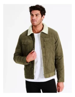 Carson Cord Shepra Jacket In Green -Myer Clothing Shop 960777010 5 720x928