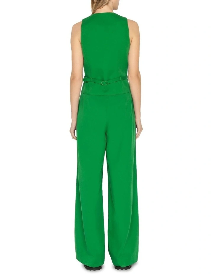 Cotton Modal Wide Leg Pant In Fern 2 Cotton Modal Wide Leg Pant In Fern - Image 2