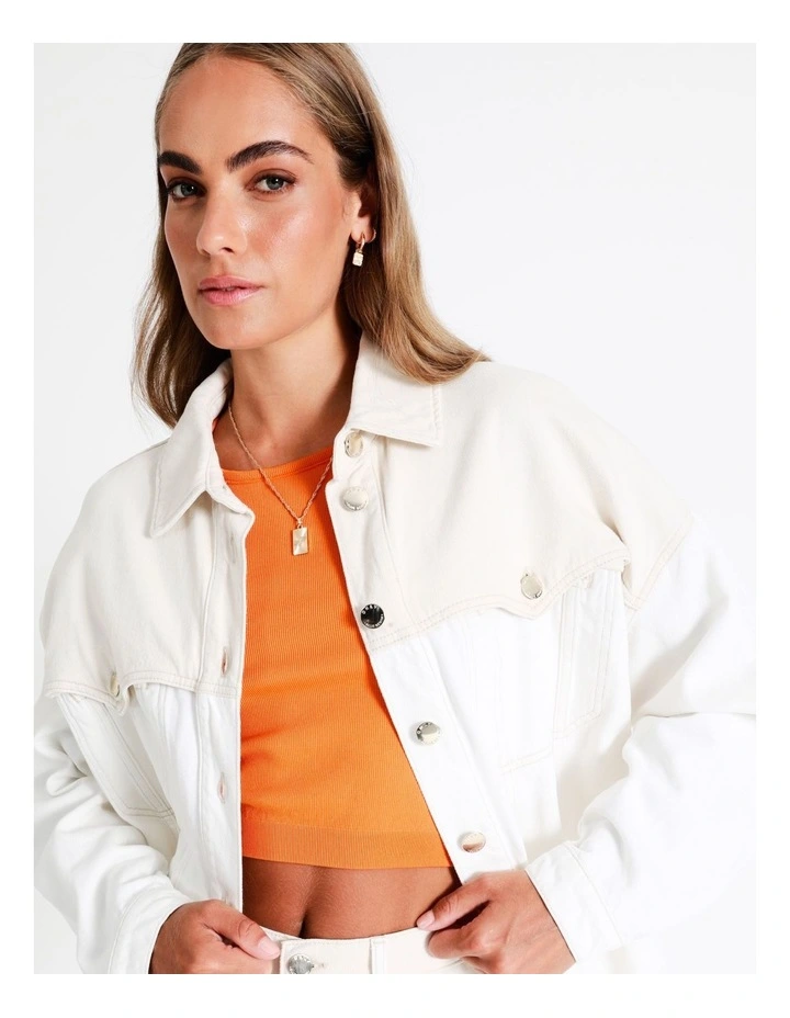 ONLY Luke Long Sleeve Oversize Denim Shacket In Ecru 7 ONLY Luke Long Sleeve Oversize Denim Shacket In Ecru - Image 7