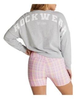 Lemonade Varsity Crew Neck Sweat In Grey Marle -Myer Clothing Shop 961035850 3 720x928