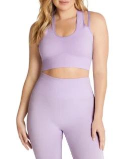 Lemonade Seamless Medium Impact Sports Bra In Purple