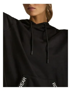 Side Logo Tape Hoodie In Black -Myer Clothing Shop 961226290 3 720x928