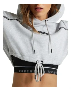 Checkmate Mini Logo Tape Hoodie In Grey -Myer Clothing Shop 961226830 5 720x928