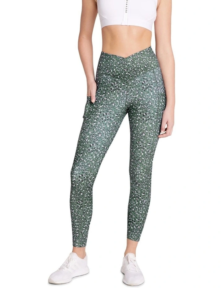 High Rise Pocket Full Length Tights In Green 1 High Rise Pocket Full Length Tights In Green