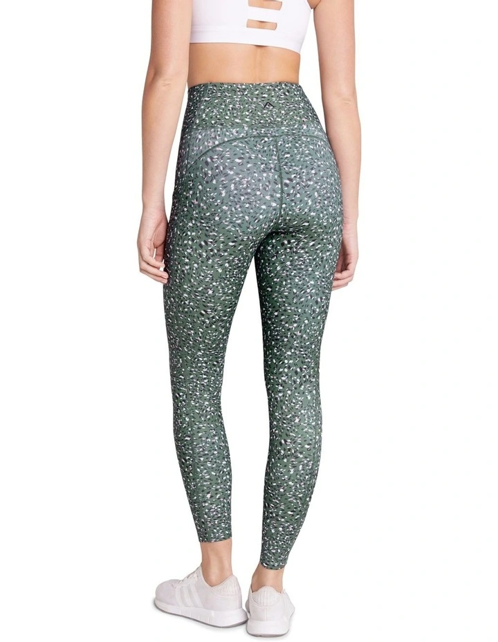 High Rise Pocket Full Length Tights In Green 3 High Rise Pocket Full Length Tights In Green - Image 3