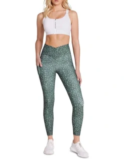 High Rise Pocket Full Length Tights In Green 9 High Rise Pocket Full Length Tights In Green -Myer Clothing Shop 961320250 5 720x928