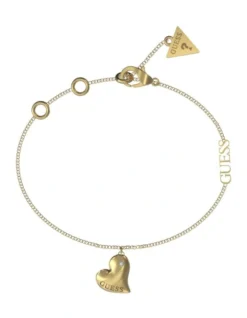 Guess Fluid Hearts Bracelet In Gold