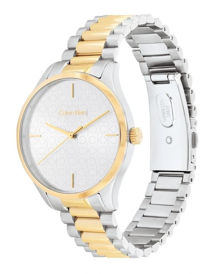 Calvin Klein Iconic Unisex Qtz Watch 25200167 In Two Tone Stainless Steel 2 Calvin Klein Iconic Unisex Qtz Watch 25200167 In Two Tone Stainless Steel - Image 2