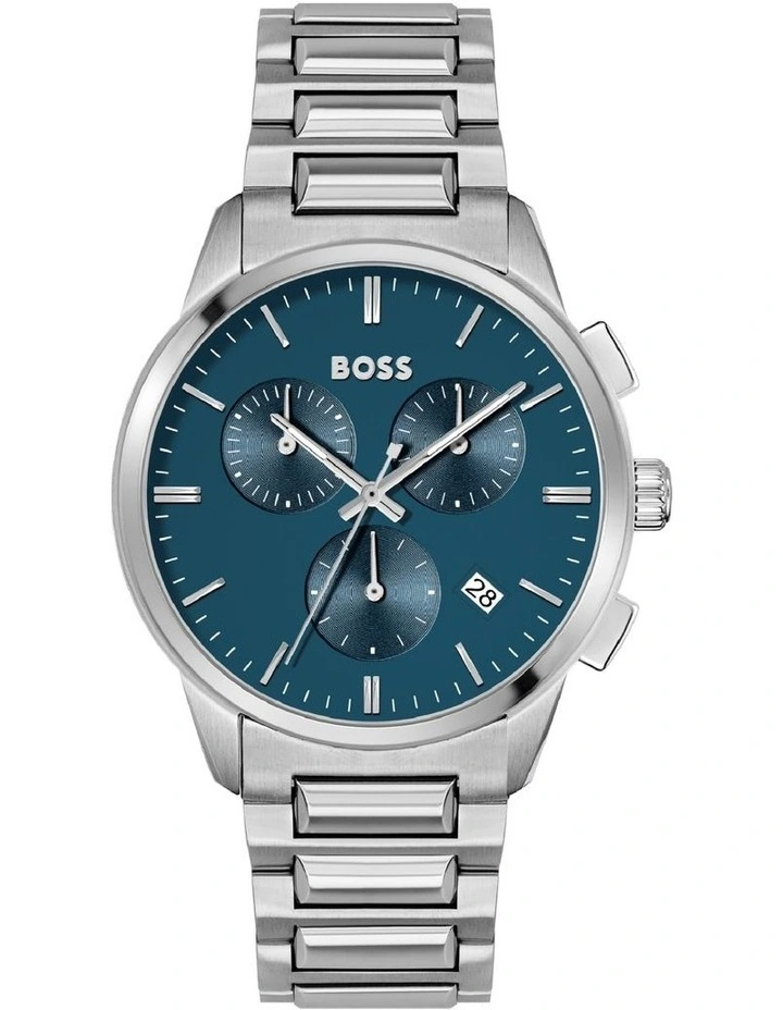 Hugo Boss Dapper Men's Qtz Chronograph Watch 1513927 In Stainless Steel 1 Hugo Boss Dapper Men's Qtz Chronograph Watch 1513927 In Stainless Steel