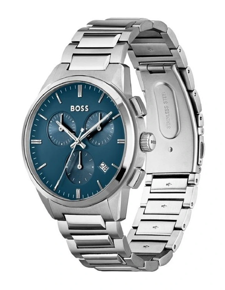 Hugo Boss Dapper Men's Qtz Chronograph Watch 1513927 In Stainless Steel 2 Hugo Boss Dapper Men's Qtz Chronograph Watch 1513927 In Stainless Steel - Image 2