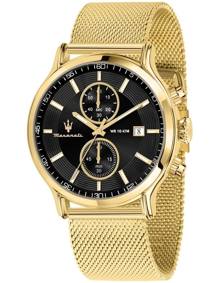 Maserati Epoca Stainless Steel Chronograph Watch R8873618014 In Gold 1 Maserati Epoca Stainless Steel Chronograph Watch R8873618014 In Gold