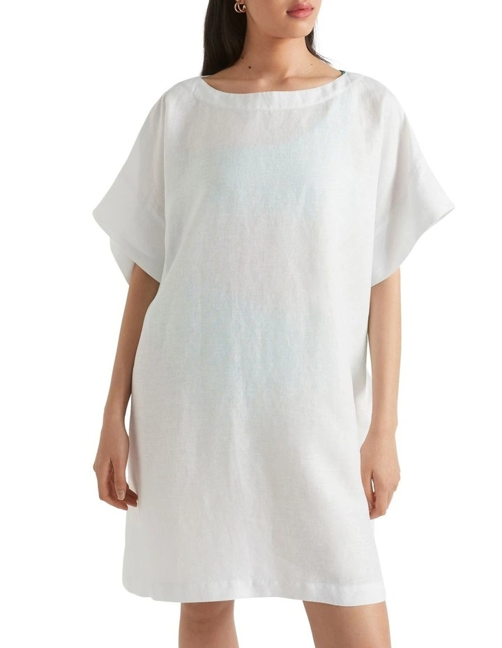 Linen Boatneck Kaftan 2 Linen Boatneck Kaftan - Image 2
