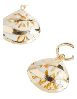 Shell Earring In Gold -Myer Clothing Shop 962101810 3 720x928