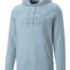 Puma Essential Elevated Hoodie Fleece In Blue