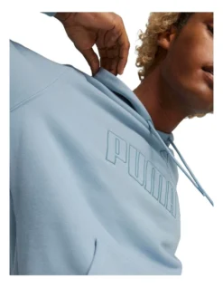 Puma Essential Elevated Hoodie Fleece In Blue -Myer Clothing Shop 962252110 5 720x928