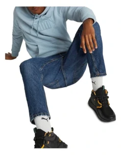 Puma Essential Elevated Hoodie Fleece In Blue -Myer Clothing Shop 962252110 6 720x928