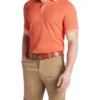 Arlington Pique Polo In Orange