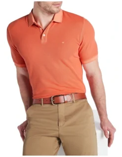 Arlington Pique Polo In Orange -Myer Clothing Shop 962272540 4 720x928