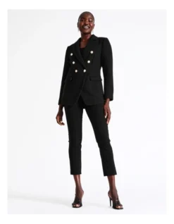 Military Double Breasted Blazer In Black 11 Military Double Breasted Blazer In Black -Myer Clothing Shop 962548390 5 720x928