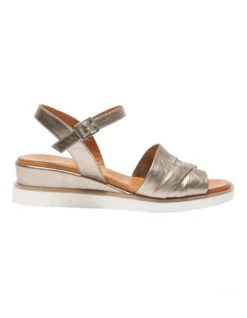 Dawn Sandals In Pewter Metallic