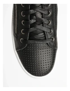 Ziggy Leather Sneaker In Black -Myer Clothing Shop 962640100 3 720x928