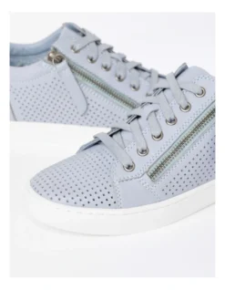 Ziggy Leather Sneaker In Grey Blue -Myer Clothing Shop 962643880 6 720x928