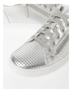 Ziggy Leather Sneaker In Silver -Myer Clothing Shop 962644600 5 720x928