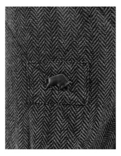 Quilted Herringbone Jacket In Charcoal -Myer Clothing Shop 962785720 4 720x928