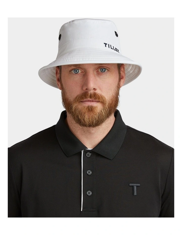 Tilley Golf Bucket Hat In White 2 Tilley Golf Bucket Hat In White - Image 2