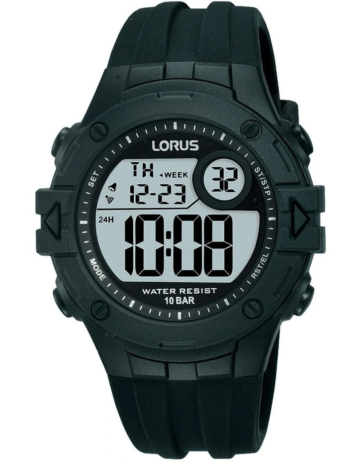 Lorus Digital Sports Watch In Black 1 Lorus Digital Sports Watch In Black