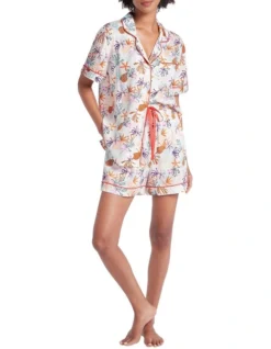 Water You Up To Pj Set In Ivory Multi