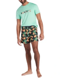 Bloom Bloom Pow Pj Set In Ocean Wave Multi