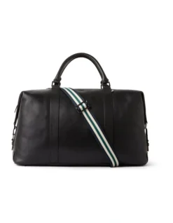 Russell Leather Holdall In Black