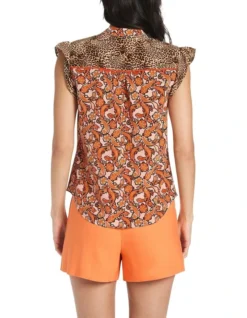 Paisley Afternoon Silk Top In Multi -Myer Clothing Shop 963233020 3 720x928