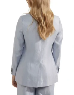 Oxford Lola Linen Twill Jacket In Light Blue 8 Oxford Lola Linen Twill Jacket In Light Blue -Myer Clothing Shop 963293410 3 720x928