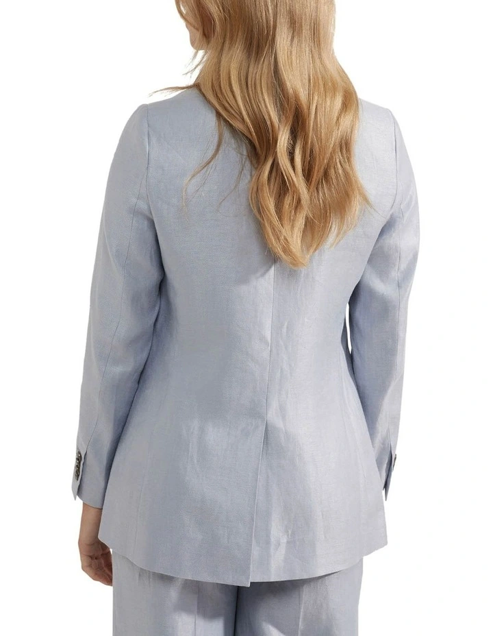 Oxford Lola Linen Twill Jacket In Light Blue 3 Oxford Lola Linen Twill Jacket In Light Blue - Image 3