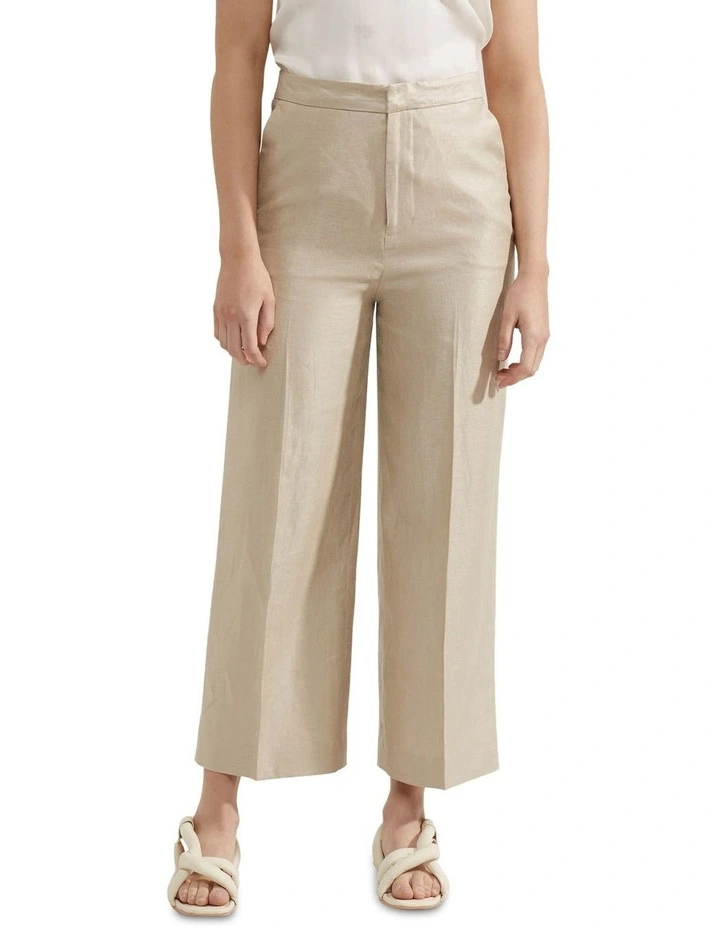 Oxford Ela Linen Twill Pants In Stone 1 Oxford Ela Linen Twill Pants In Stone