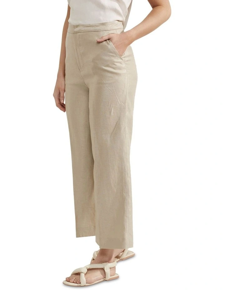 Oxford Ela Linen Twill Pants In Stone 2 Oxford Ela Linen Twill Pants In Stone - Image 2