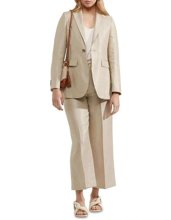 Oxford Ela Linen Twill Pants In Stone 4 Oxford Ela Linen Twill Pants In Stone - Image 4