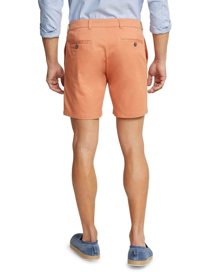 Oxford Tom Stretch Cotton Shorts In Orange 2 Oxford Tom Stretch Cotton Shorts In Orange - Image 2