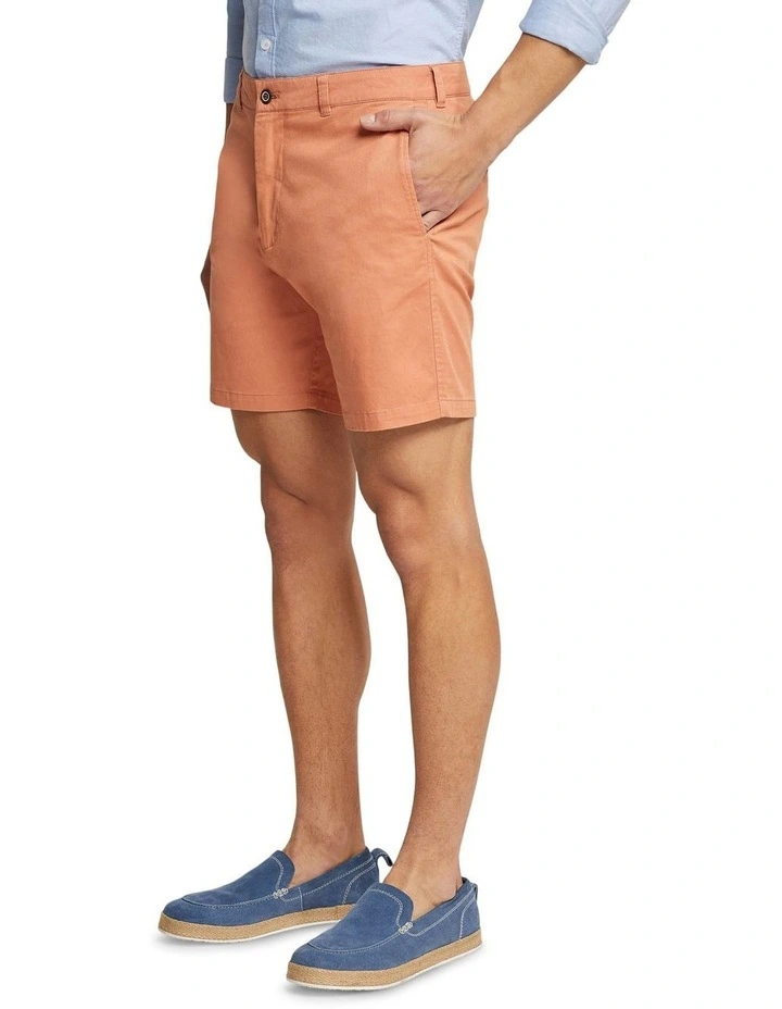 Oxford Tom Stretch Cotton Shorts In Orange 3 Oxford Tom Stretch Cotton Shorts In Orange - Image 3