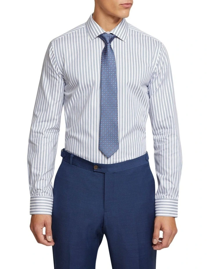 Oxford Beckton Striped Shirt In Blue/White 1 Oxford Beckton Striped Shirt In Blue/White
